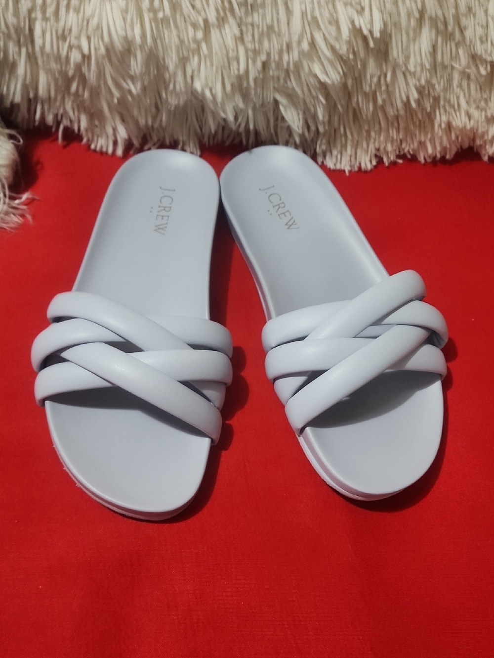 J. Crew Pale Gray Braided Slide Sandals - Women's
